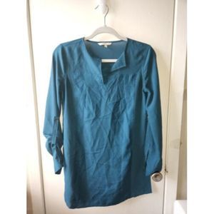 Calvin Klein Long Sleeves Turquoise Top XS
